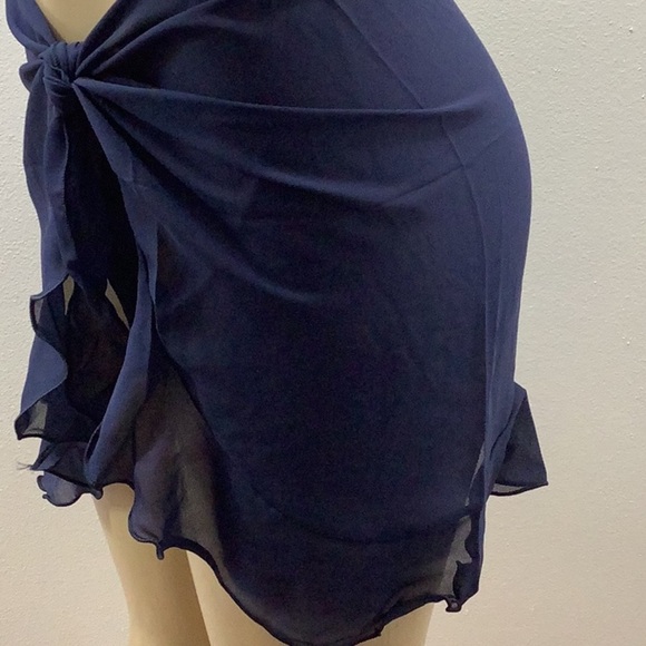 Zuliana lettuce trim beach cover up/sarong. Made in USA. New With Tags - Picture 3 of 4